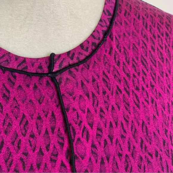 PROENZA SCHOULER WHITE LABEL Jersey Crewneck Shirt Magenta and Black Size S NWT - Picture 10 of 13